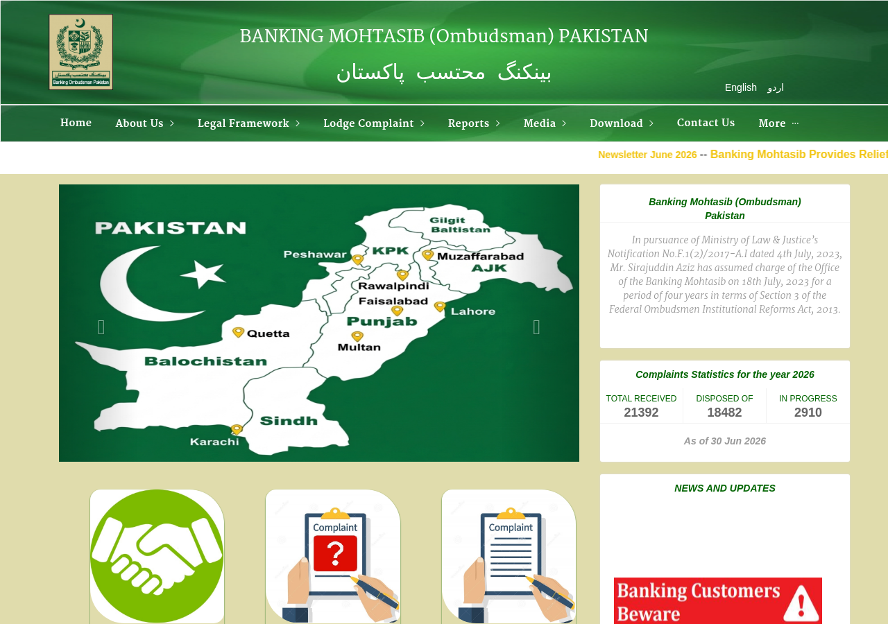 Banking Mohtasib complaint-route capture