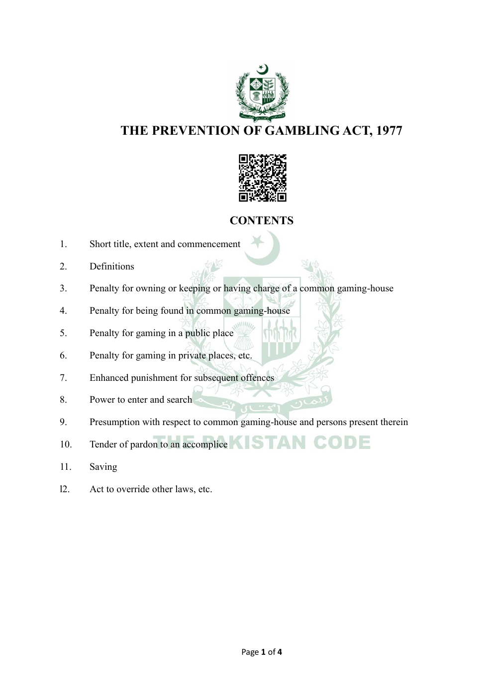 Pakistan Code legal record capture